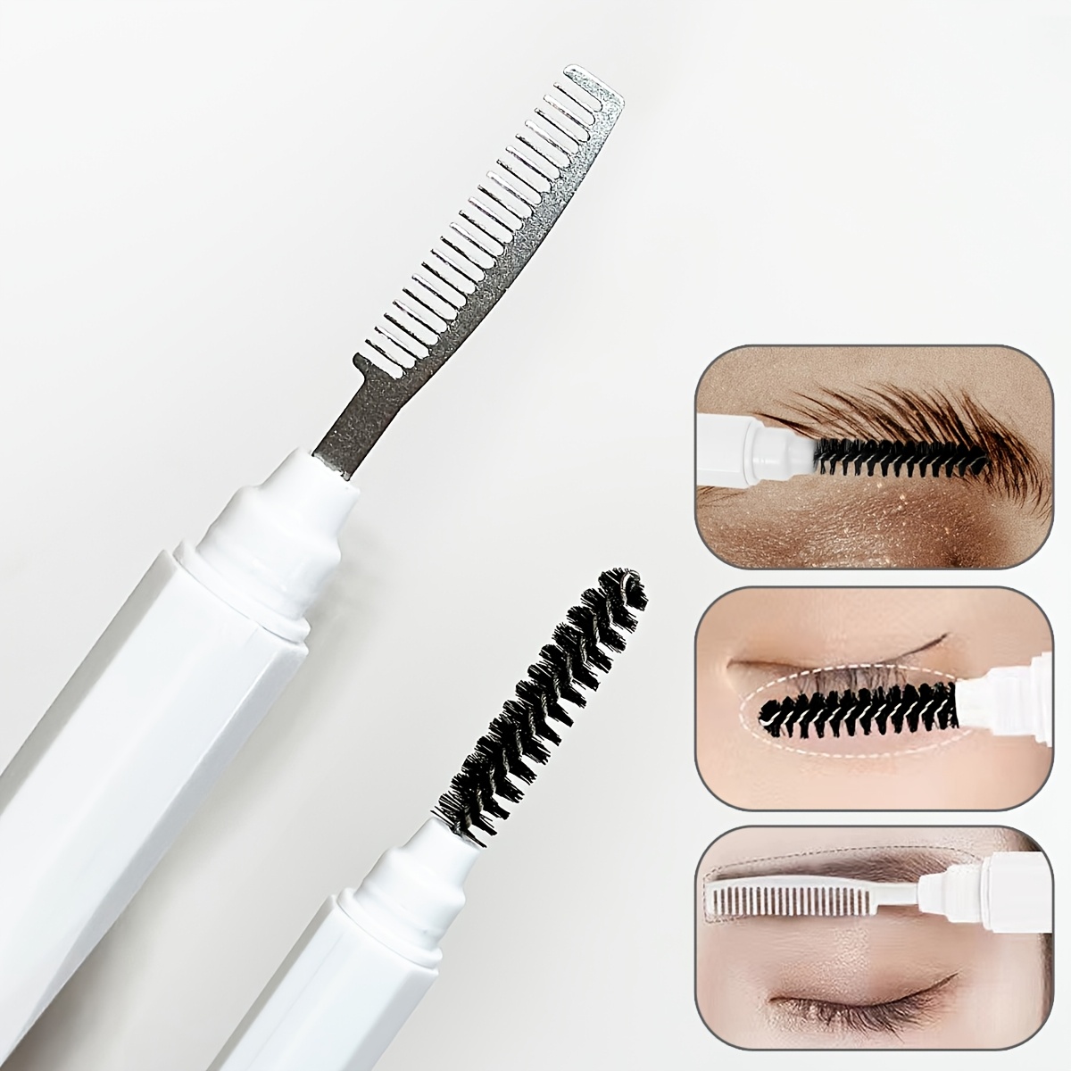 Comb Fine Tooth - 전문적인 눈 화장 도구, 눈썹과 속눈썹