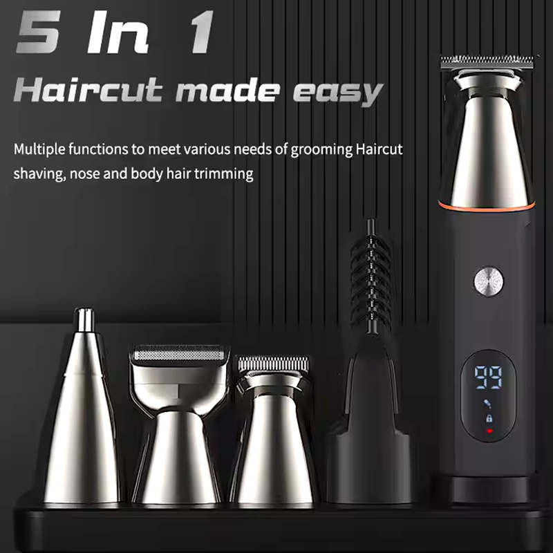 Men'S Grooming Hair And Body Wash - 5-in-1 그루밍 키트 남성용 헤어 클리퍼