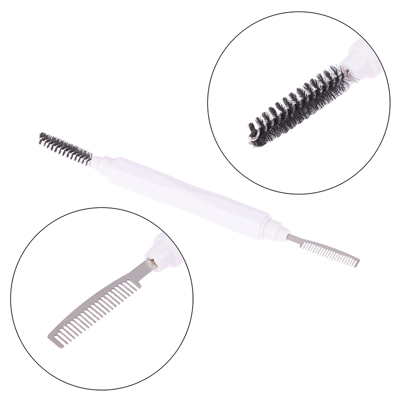 Comb Fine Tooth - 새로운 더블 헤드 눈썹 및 속눈썹