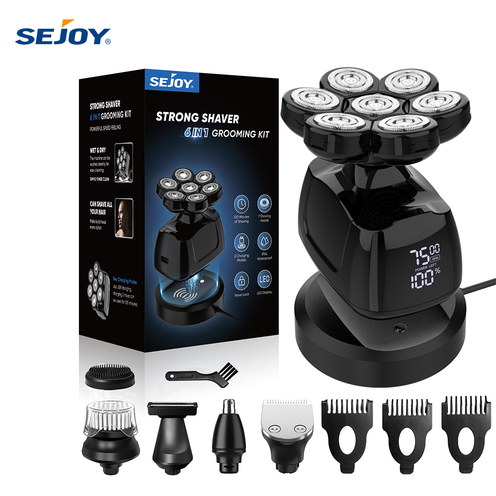 Men'S Grooming Nose Hair Trimmer - 세조이 멀티펑션 7D 헤드 쉐이버 (대머리