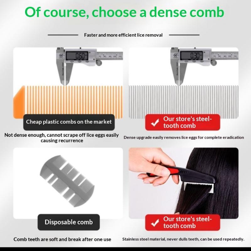 1개입 이 제거 헤어 빗 머리 이 빗 스테인리스 스틸  - Comb Fine Tooth 리뷰 및 가격