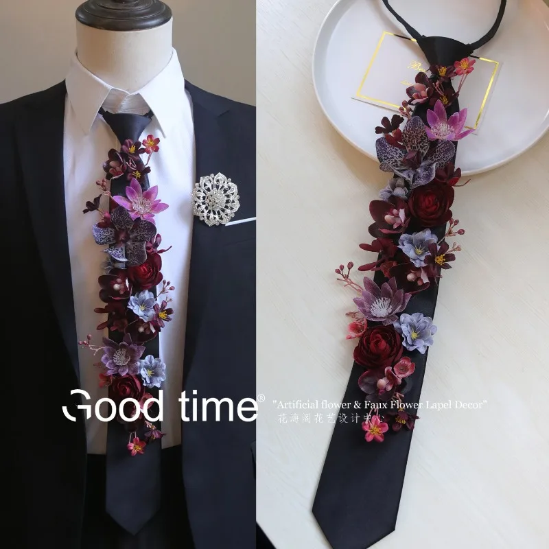 넥타이에 꽂는 인조 꽃, 보이 그룹 애니메이션 의상,  - Men'S Grooming Wedding Day 리뷰 및 가격