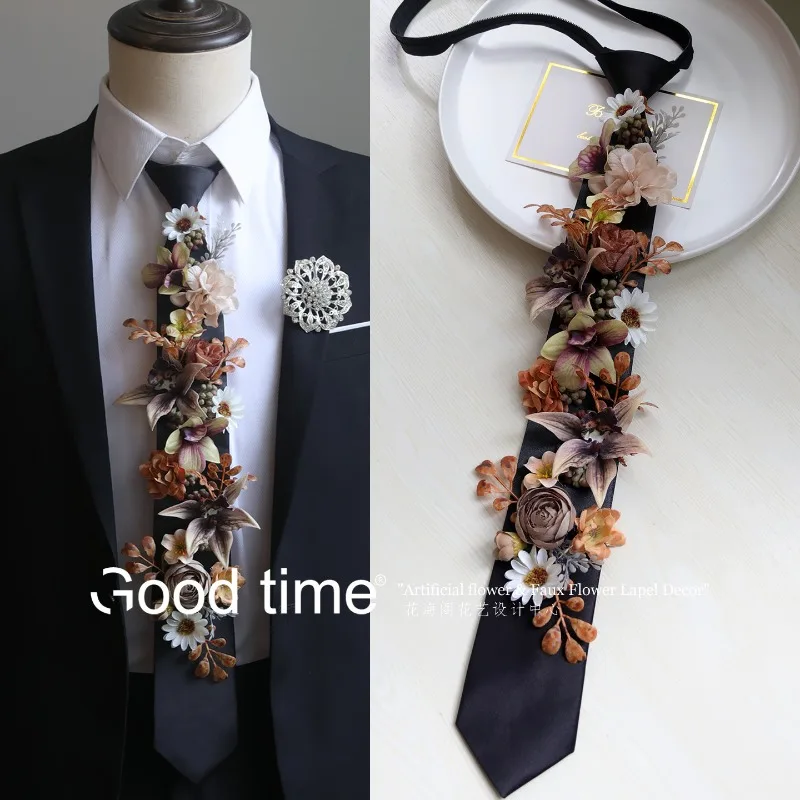 넥타이에 꽂는 인조 꽃, 보이 그룹 애니메이션 의상,  - Men'S Grooming Wedding Day 리뷰 및 가격