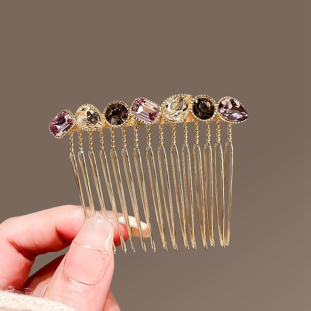빈티지 멀티컬러 원석 헤어콤, 미세한 빗살 금속 인서트 - Comb Fine Tooth 리뷰 및 가격