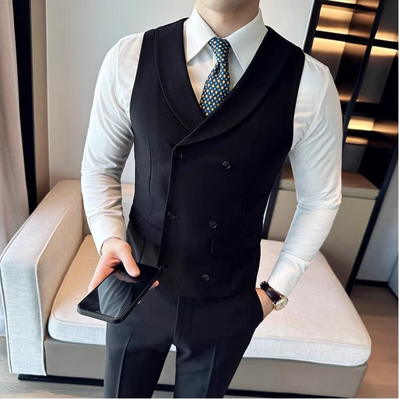 (조끼+바지) 남성 더블브레스트 수트 조끼 2피스 세트 - Men'S Grooming Room 리뷰 및 가격