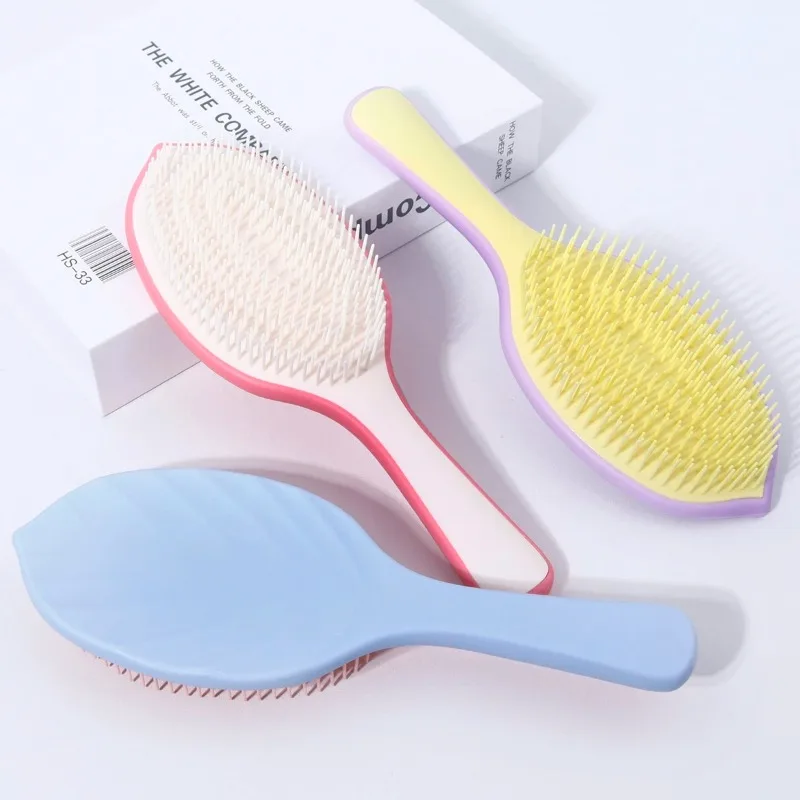 1개입 나뭇잎 모양 미세 빗살 헤어 브러쉬, 푹신한 탑 - Comb Fine Tooth 리뷰 및 가격