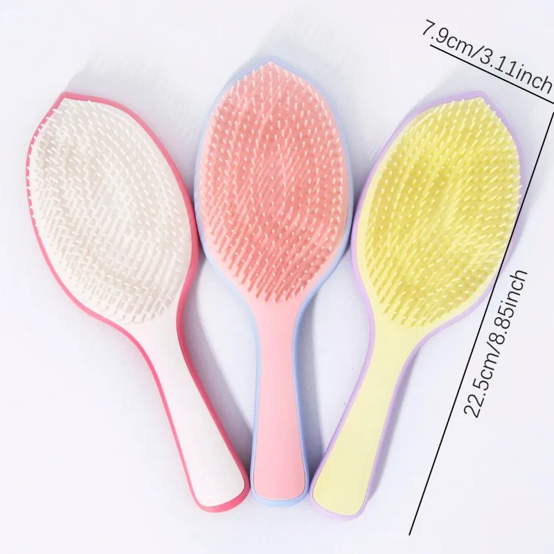 1개입 나뭇잎 모양 미세 빗살 헤어 브러쉬, 푹신한 탑 - Comb Fine Tooth 리뷰 및 가격